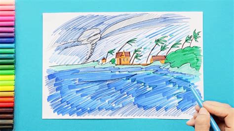 drawing bagyo|How to Draw a Hurricane .
